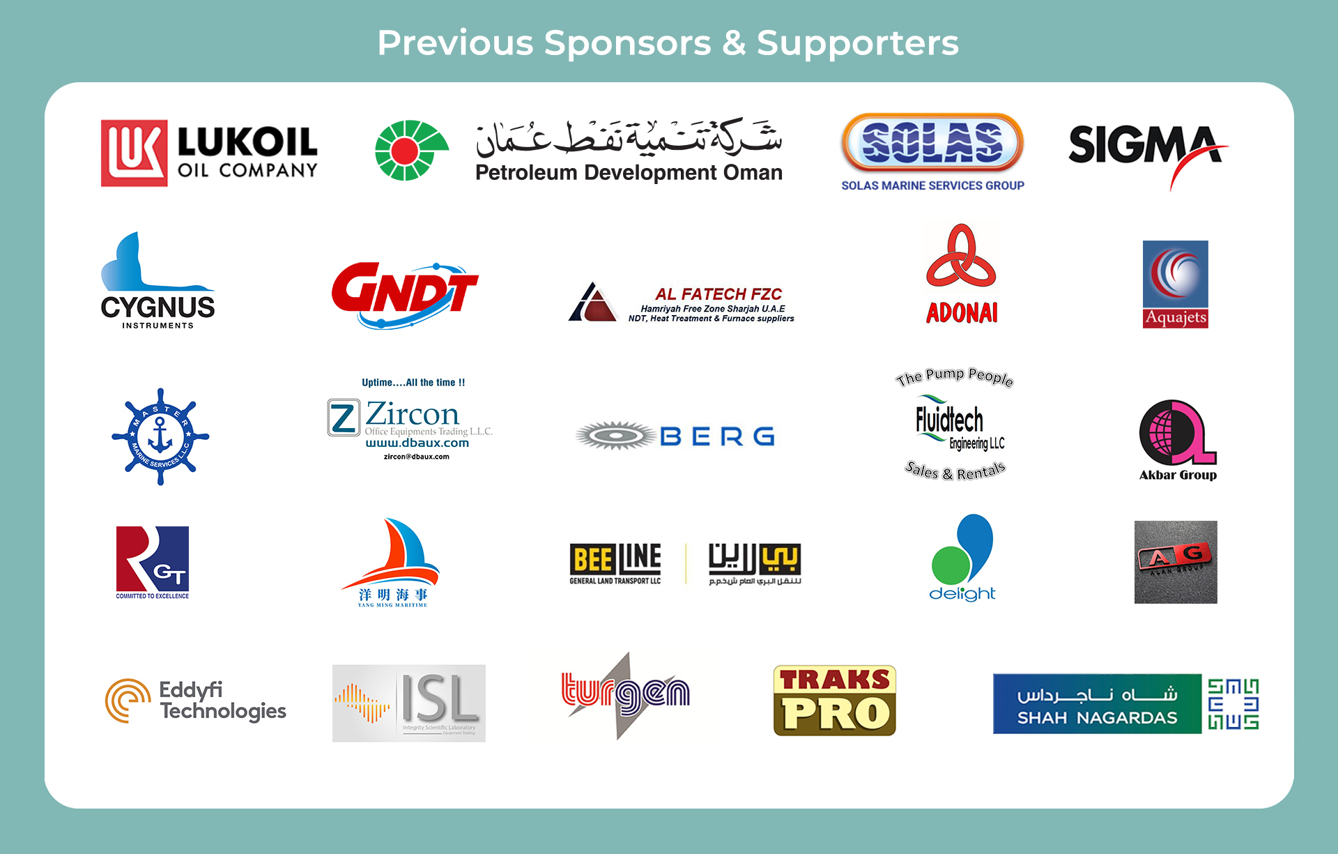 AimTek 2022 sponsors